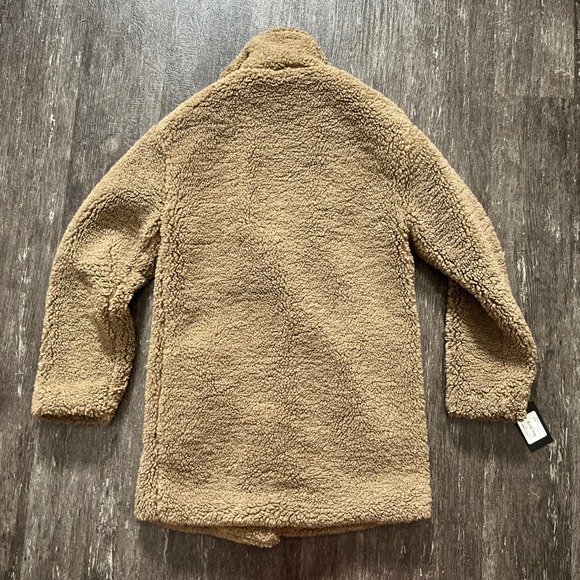 Joe's Jeans Camel Teddy Coat Fuzzy Sherpa Lined Size XS NWT - Picture 6 of 6